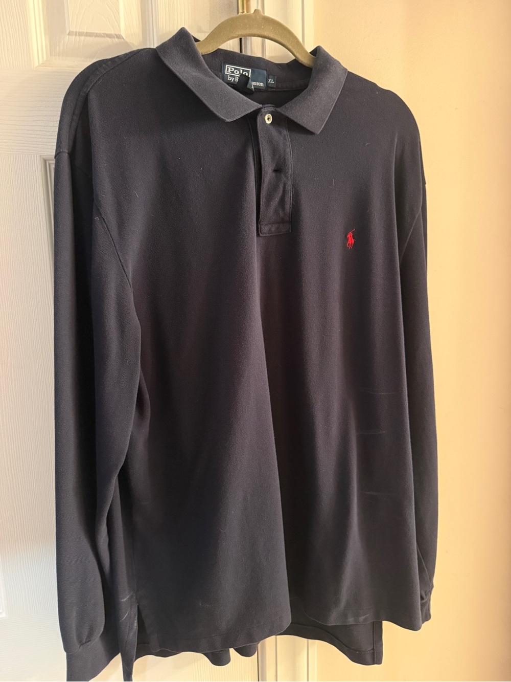 Polo by Ralph Lauren Long-Sleeve Polo - Navy with Red Logo
